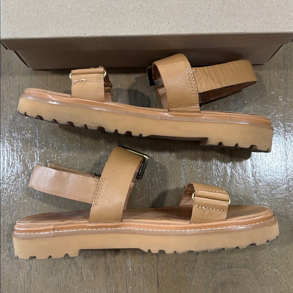 Madewell The Cady Lugsole Sandal Desert Camel Size 7.5 US - Picture 3 of 8